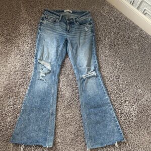 BKE Stella Slim Fit Low Rise Flare Distressed Women Jeans - 26 x 32